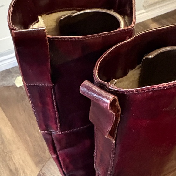 Source Unknown Deep Red Heeled Boots - Picture 5 of 9